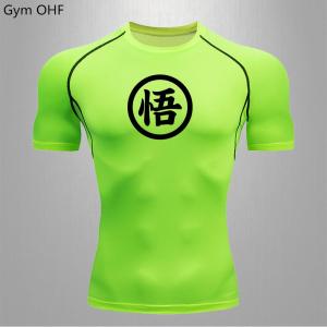 Goku Print Compression Shirts For Men Gym Workout Joging Fitness Undershirts Base Layer Quick Dry Aerobic Exercise Men Tops