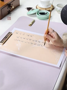 Giấy Luyện Thư Pháp Cổ Phong Hạc Vận – Bộ 24 Tờ 4 Màu – Giấy Bán Sinh Bán Thục - Dành Cho Chữ Nhỏ Nhuộm Sáp Giữ Mực Tốt