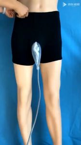 Reusable Urine Leg Bag Incontinence Urinary Leg Bags Leak Proof Silicone Urina Funnel Pee Holder Collector with Catheter 500 ml for Elderly Women Men