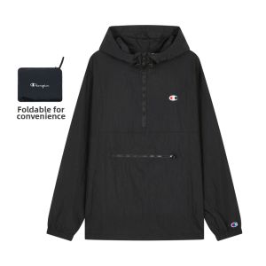 Champion | Couple Hooded Lightweight Semi-zipper Casual Jacket