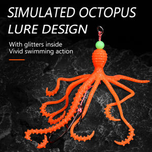 WEIHE Squid Fishing Lure Floating Colorful Squid Lure Bait Chicken Feet Hook