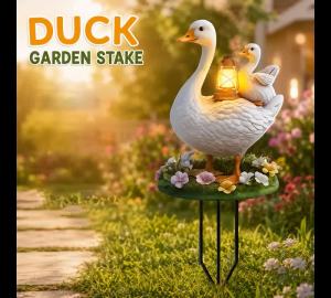 2D Duck Flat Acrylic Garden Pile Waterproof Decorative Garden Floor Plug Hummingbird Garden Stake Metal Bird Ornament