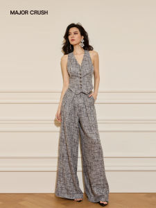 French Elegant Luxury Small Fragrance Style Vest Trousers