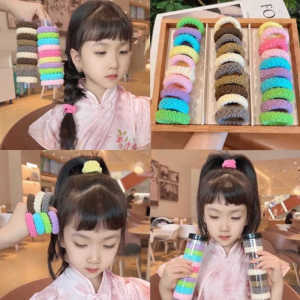 High Elasticity Hair Ties for High Ponytail Wide Thick Durable No Damage to Hair Suitable for Adults And Kids Summer New Arrival