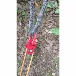 บล็อกรอกพิกัด6ตัน คาร์บอนสูง+ฝาปิดถอดได้ ใช้เชือกเหล็ก/สังเคราะห์ ใช้กับรถบรรทุก/แทรกเตอร์/ATV/UTV ตัดตอไม้-ปฏิบัติการกู้ภัย