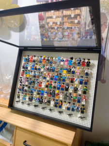 Childrens Decorative Painting Hanging Display Box Storage Toy Block Figure Small Person Show Case Storage Box Picture Frame