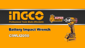 INGCO P20S High-Efficiency 20V Brushless Cordless Impact Wrench with Dual 4.0Ah Batteries 500N.m Capacity 3-Speed Settings & LED Work Light CIWLI2050