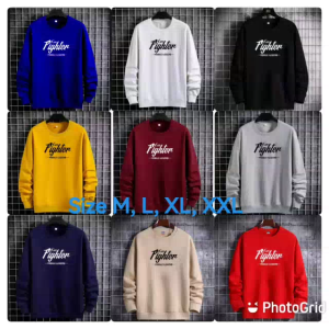 Sale Spesial Sweater Keren Crewneck Elegan Kaos Pria Trendy Sweatshirt Kasual Sweter Cowok Fighter