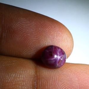 3.11 CT Red Star Ruby Cabochon สุดยอด! พลอยแท้ 6 แฉกหายากจากพม่า