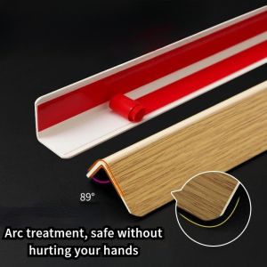 PVC corner protection strips corner protection strips 100cm anti-collision strips ceramic tile living room positive angle right-angle edge decorative strips