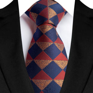 Classic 8CM Men‘s Ties Plaid & Checks Stripes Business Jacquard Woven Neck Ties Necktie For Men Daily Wear Groom Wedding Party