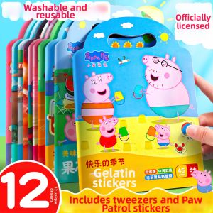Washable Reward Stickers 3D Cartoon Peppa Pig Gel Stickers