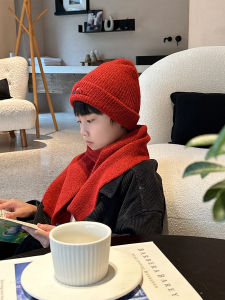 High Quality Childrens Winter Hat Scarf Set Outdoor Warmth Cold Resistance Boys Girls Knitted Cap Casual Style Versatile Use