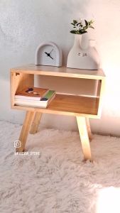 โต๊ะข้างเตียง วางของ ไม้ยางพาราแท้  - วางข้างเตียง KD1201-11