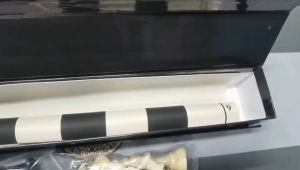 Loveni Black and white leather chess mat with box