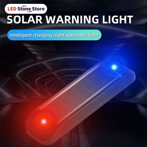 Solar Power Warning Light for Car Motorcycles LED Flashlight Indicator In-Night Caution Strobe Warning Light Running Lamp