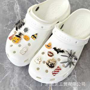 14Pcs Crocs Jibbitz Cave Carnival Halloween Theme Shoe Buckle Detachable Pumpkin Spider Devil Shoe Flower Decoration for Crocs