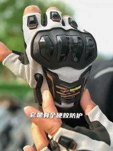 Motorcycle Half Finger Gloves – Breathable Anti-Slip & Wear-Resistant Riding Gloves with Hand Protection for Motorbike & Outdoor Sports