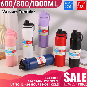 Tumbler Hot And Cold Sports Water Bottle For Kids 600/800/1000ML Stainless Steel Insulated Vacuum Flask Drinking Bottle