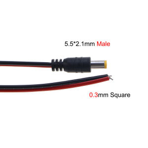 YuXi 1 Piece 5.5x2.1mm Male Female Plug 12V DC Power Pigtail Cable Jack 5521 Supply Extension Cable For CCTV Camera