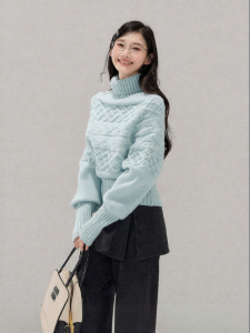 YIKEXIAOYEMEI | Áo Sweater Cổ Cao Đa Năng