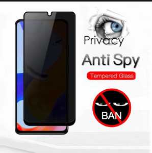 Anti gores privasi infinix Hot 10 play Tempered glass privacy anti kepo anti intip lis hitam spy