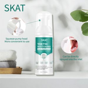 Teeth Whitening Mousse Toothpaste Cleansing Teeth Mousse Remove Plaque Oral Odor Fresh Breath 60ml Teeth Whitening Foam Toothpaste