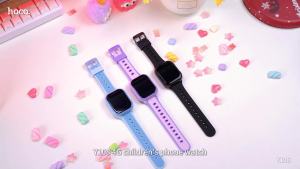 HOCO Y108 Kids Smart Watch 1.69 inches With 4G SIM Card LBS+Wifi GPS Positioning Children Phone Watch IP67 Waterproof Video Call Smartwatch For Kids Gifts Universal For All Smartphones