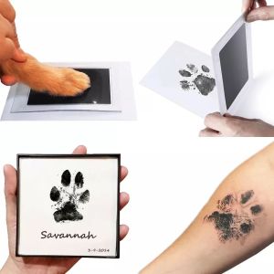 Pet Handprint and Footprint Kit for Dog & Cat: Clean Touch Ink Pad for Pets