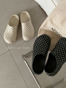XIXITIAO | Korean Style Dots Slip On Beach Slippers