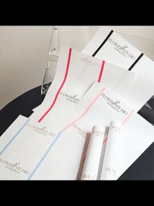 Kertas Buket Bunga Lines 45cm X 30cm Matte Solid Flower Wrapping Cellophane Paper KB66