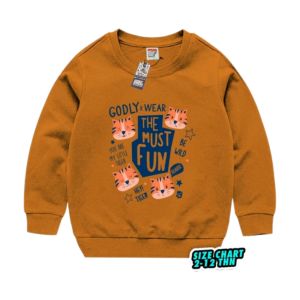 Sweater Crew neck Anak Laki-laki Perempuan Motif Karakter Usia 1-12Tahun