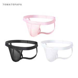 TOMATOPAPA | Jockstrap Breathable Mesh Pouch Buttock-Lifting Letter Design Mens T-Briefs