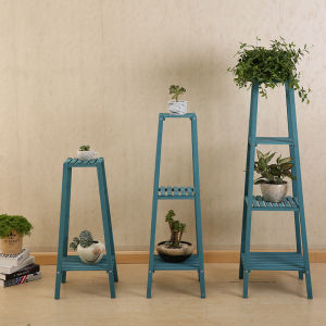 Solid Wood Flower Stand Anti-Corrosion Floor Indoor Plant Rack Balcony Living Room Succulent Storage Multi-Layer Outdoor Flower Pot Small Shelf