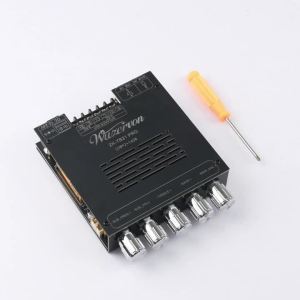 Ziqqucu | ZK-TB21 PRO 2.1 Channel Bluetooth Amplifier Board DC12-24V 50W+50W+145W TPA3116D2 Subwoofer Audio Amp Module