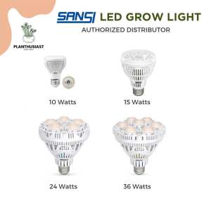 Sansi Full Spectrum LED Grow Light Bulb Only 2024 Model for Plants 10W 15W 24W 36W | E27 Base Socket