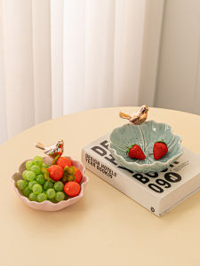 Nordic Style Ceramic Bird Tea Snack Plate Creative Home Storage Fruit Dish Dessert Tray Nut Tray Elegant Pastries Carrier