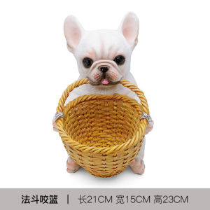 ของตกแต่งบ้านรูปสุนัขฝรั่งเศส Adorable Dog Key Storage Decorative Accessories Living Room Home Entrance Decor Gifts