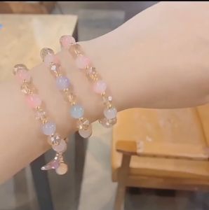 GELANG TANGAN MANIK MANIK KRISTAL WANITA / GELANG BUNGA / GELANG CRISTAL HIASAN TANGAN AESTHETIC