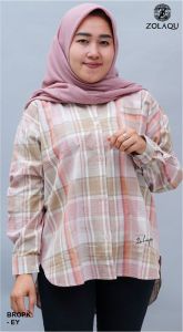 KEMEJA ZOLAQU TERBARU 2024 Baju Wanita Model Sekarang Atasan Hijab Style Jumbo Official Store