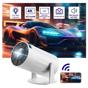 Máy Chiếu Di Động HY300 2025 Hệ Điều Hành Android 11 Bluetooth 5G Băng Tần Kép Giải Mã 4K Chiếu Video Ngoài Trời Tích Hợp Đèn LED Kèm Điều Khiển Từ Xa