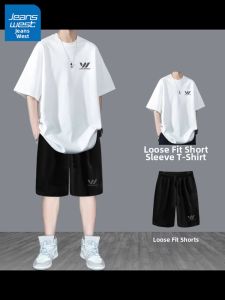 Jeanswest | Bộ Quần Short và Áo Thun Nam Cotton Thoáng Mát cho Hè