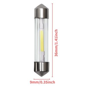 2/4/10PCS Led Festoon 31MM 36MM 39MM 41MM C5W C10W COB Glass Led Bulbs Housing Dome Lamp Door Trunk Car Light 6000K 12V