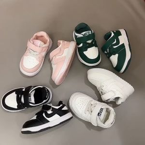 [Shipment from Malay warehouse] Black Childrens Sports Shoes New Baby Walking Shoes Fashionable Baby Shoes