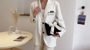 BAO072 2023 Terbaru fashion retro kasual busur bahu tas persegi kecil/Totebag wanita/Shoulder Bag/Tas Rantai Wanita