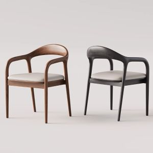 Simplified Chinese Style White Basswood Armchair Tea Table Special Back Chair Home Use Drinking Tea Master Position Chair