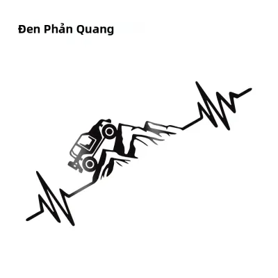 Phản Quang Nhịp Tim Off-Road Leo Núi Xe Dán Vinyl Decal Cho 4X4 Xe Tải Tự Động Kính Chắn Gió Ốp Lưng Chống Thấm Nước Trang Trí Cơ Thể