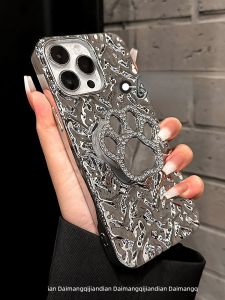 DAIMANG | Apple Compatible Protective Case With Makeup Mirror Stand Stylish