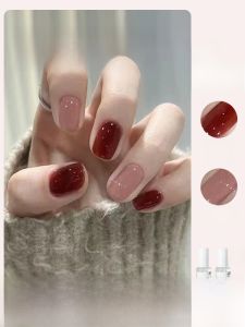 MONLEYTA | Long-Lasting Jelly Nude Pink Nail Polish For Women Quick-Drying Easy-To-Tear Protective Nail Color That Makes Hands Look Whiter