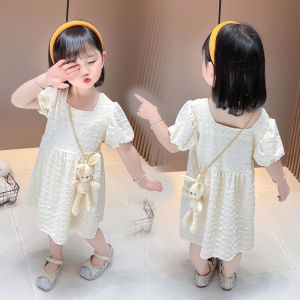3-Year-Old Girls Dress 1 Summer Childrens Summer Clothing 2 Short Sleeve 4 Fashionable Fashionable Floral 5 Princess Dress 6 Little Girl Skirt